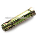 A2 A4 o acero al carbono Amarillo Zinc plateado Hex Bolt Sleeve Anchor for concrete